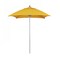 California Umbrella 6' Silver Aluminum Market Patio Umbrella, Sunbrella Sunflower Yellow 194061333990 - alternate 1